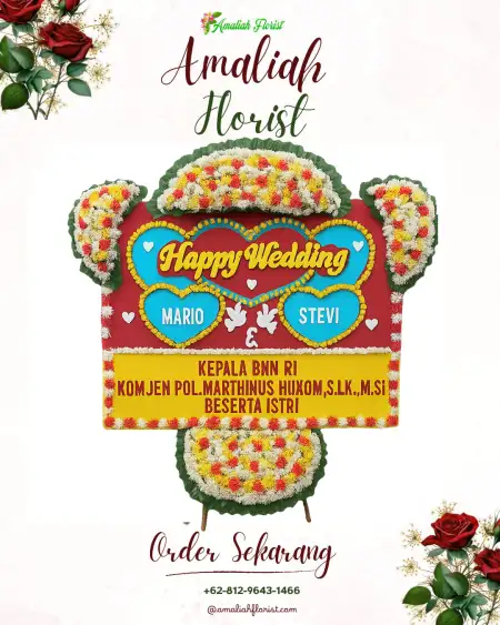 Papan Bunga Pernikahan Kapu